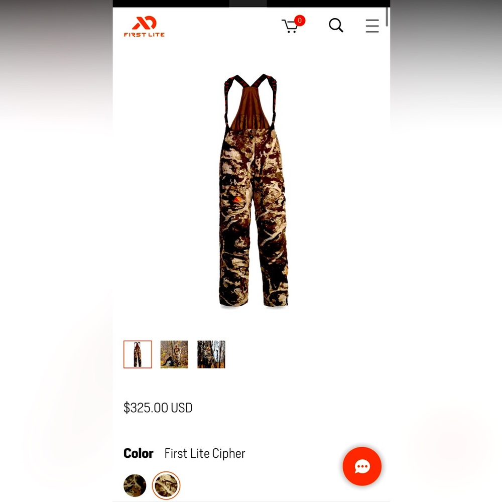Women's First Lite Sanctuary Camo Insulated Hunting Bib